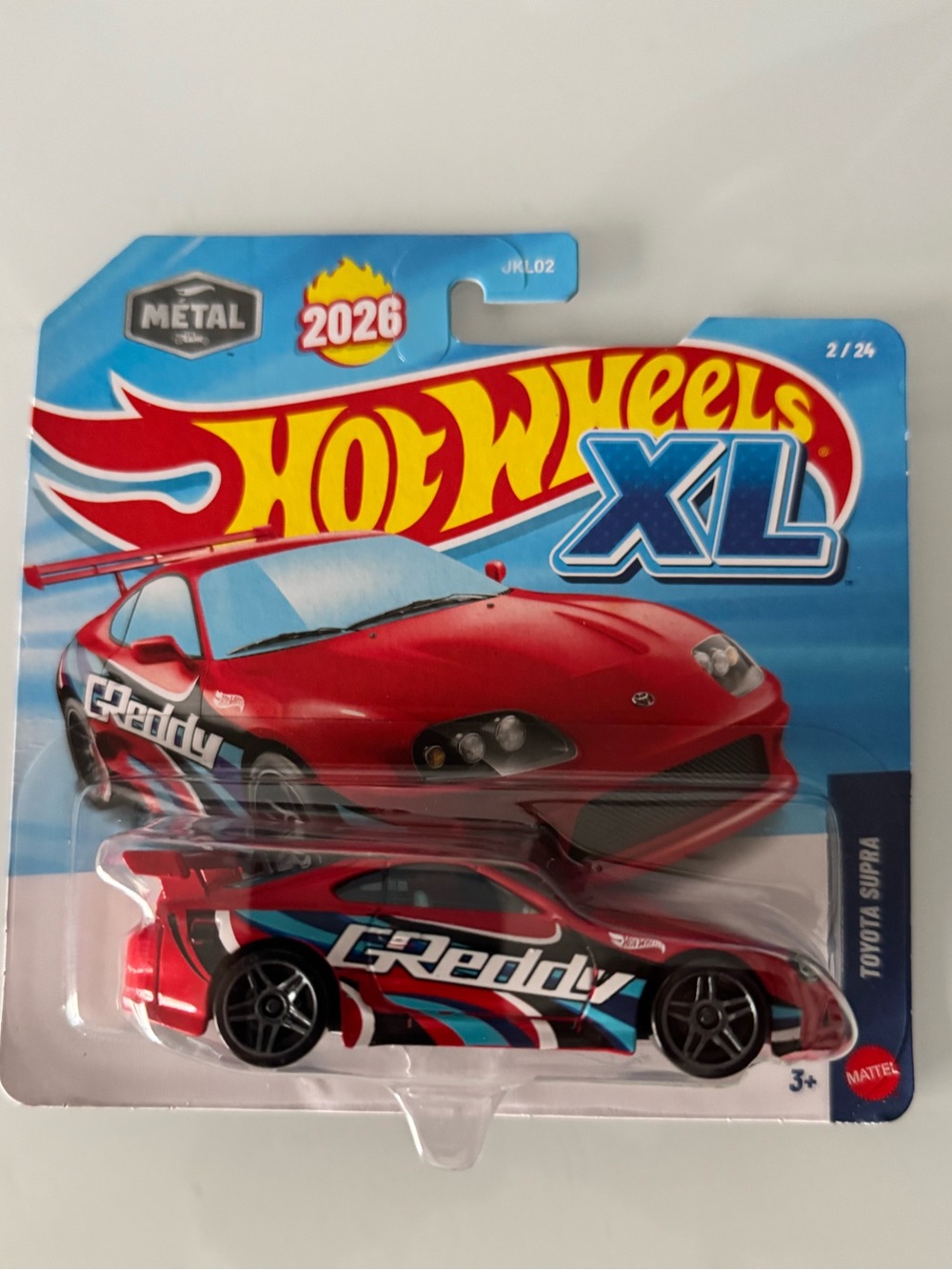 Hot Wheels 2026 XL Red Toyota Supra GReddy Toy Car